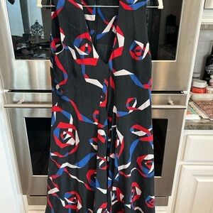 EK Jam Factory Midi Dress, size 12. 100 percent silk. GUC 4th of July